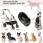 Foldable Pet Stroller for Medium DogCat Up To 55 Lbs 3 | PricZone Foldable Pet Stroller for Medium DogCat Up To 55 Lbs 3 | PricZone