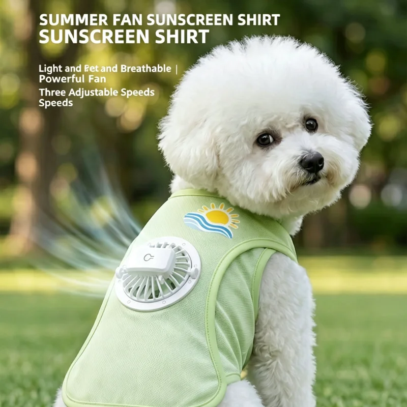 Small Dog Summer Cool Vest with Detachable USB Fan and UV 4 | PricZone Small Dog Summer Cool Vest with Detachable USB Fan and UV 4 | PricZone