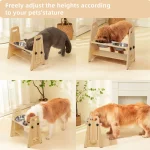 Height Adjustable Elevated Dog Bowls Tall Raised Feeder 8 | PricZone