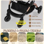 Pet Stroller for Dogs and Cats 2 In 1 Detachable Foldable 4 8 | PricZone