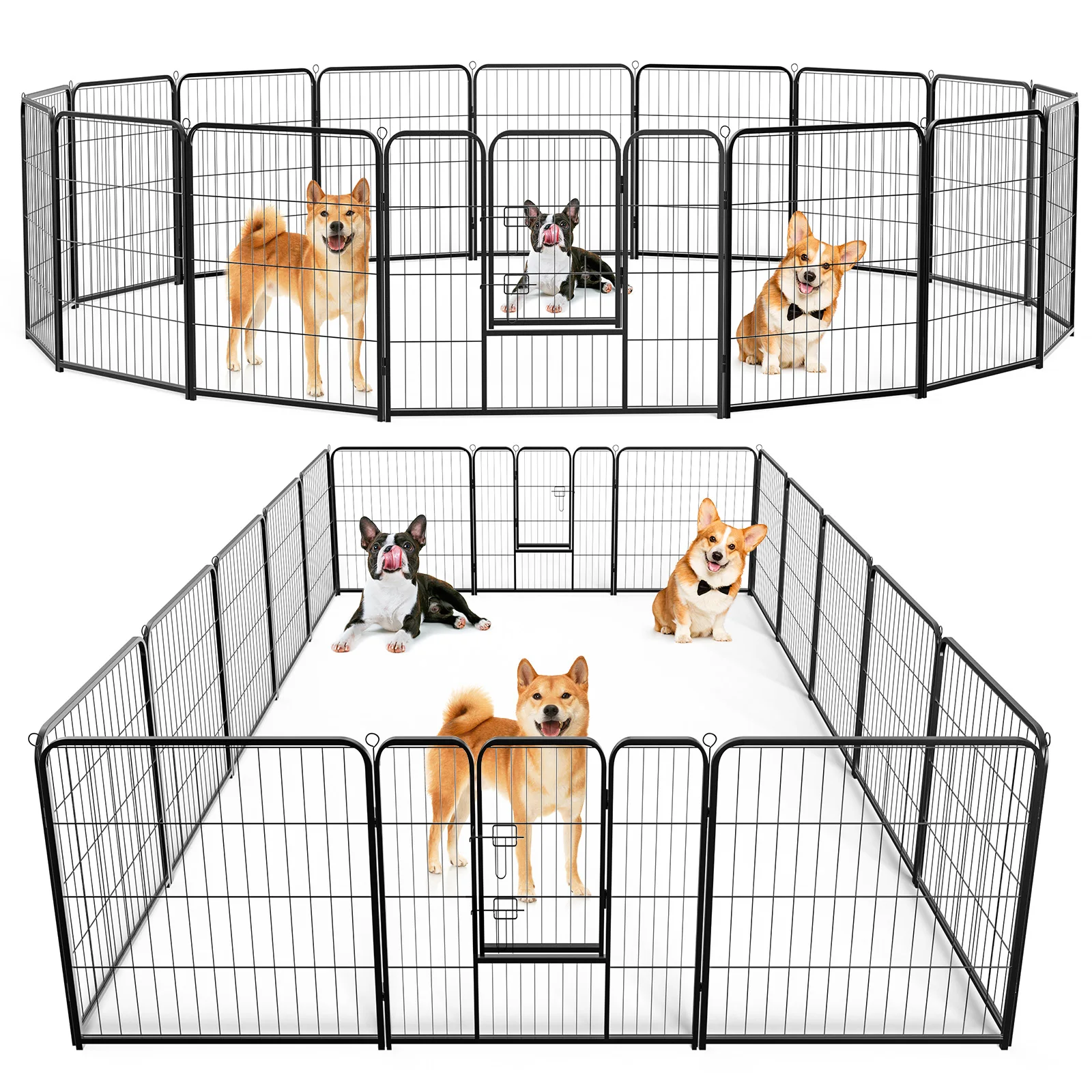 Jhk 16 Panels Dog Playpen Pet Fence Metal 24 Inch To 32 1 | PricZone Jhk 16 Panels Dog Playpen Pet Fence Metal 24 Inch To 32 1 | PricZone