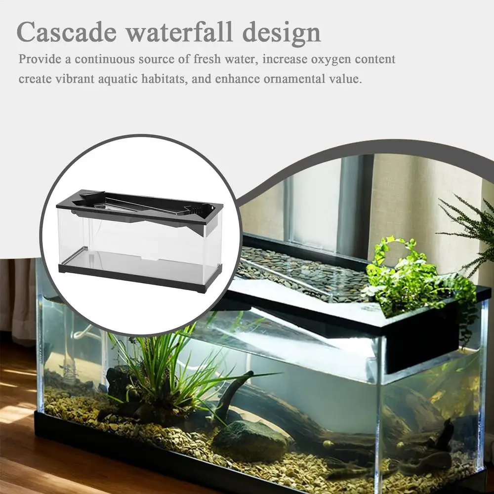 Small Fish Tank Acrylic Clear Desk Aquarium with Filter 13