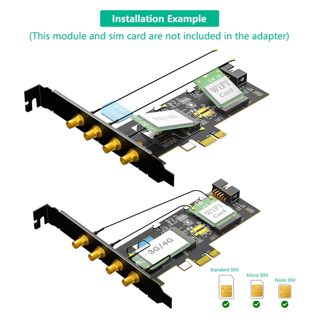M.2 3G/4G WiFi Card to PCIe x1 Adapter 10