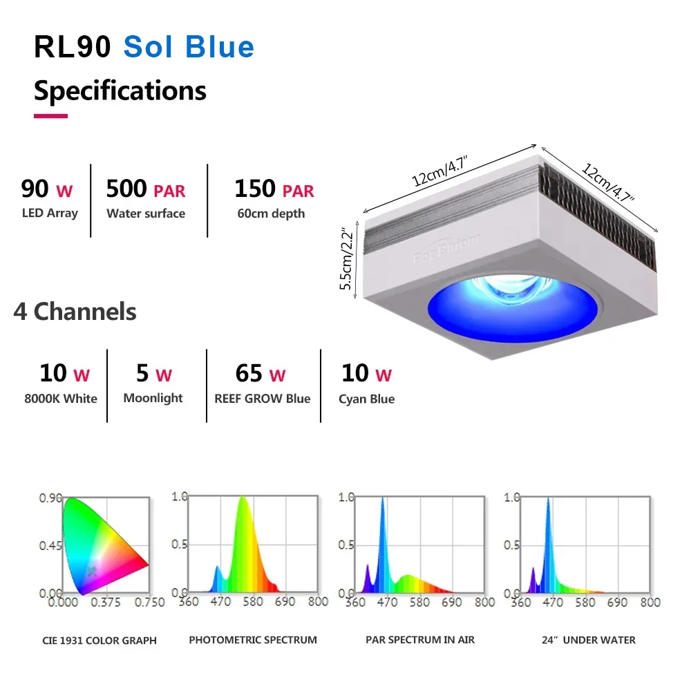 PopbloomRl90 WiFi LED Aquarium Light 200W Reef Marine Lamp 3 | PricZone Popbloom Rl90 WiFi LED Aquarium Light 200W Reef Marine Lamp 3 | PricZone