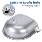 Stainless Steel Automatic Drinking Bowl for Pets withHole 5 | PricZone Stainless Steel Automatic Drinking Bowl for Pets with Hole 5 | PricZone