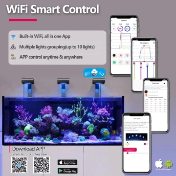 Popbloom Rl90 WiFi Reef Aquarium Light 100W Marine LED Full 2