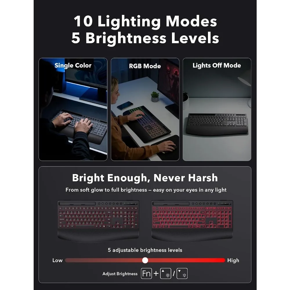 Rechargeable Backlit Keyboard and Mouse Combo with Wrist 4 | PricZone Rechargeable Backlit Keyboard and Mouse Combo with Wrist 4 | PricZone