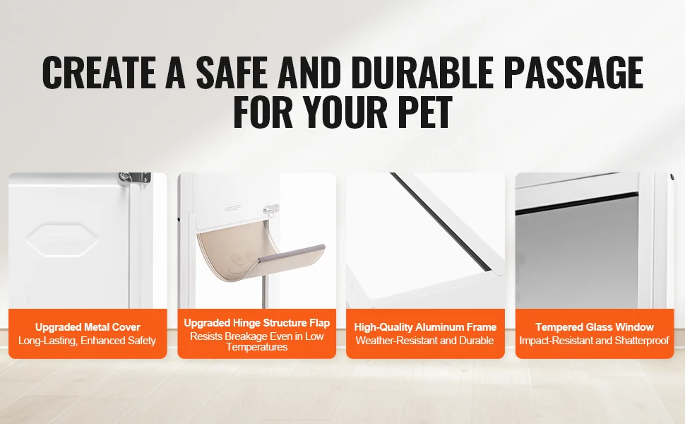 Succebuy Dog Door Sliding Glass Adjustable Height Doggy 11