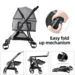 Pet Dog Stroller Foldable Travel Carrier Strolling Cart Cat 7 | PricZone