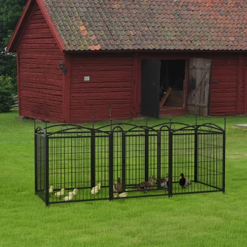 32 Heavy Duty Metal Dog Playpen with Doors 8 Panels 1 | PricZone