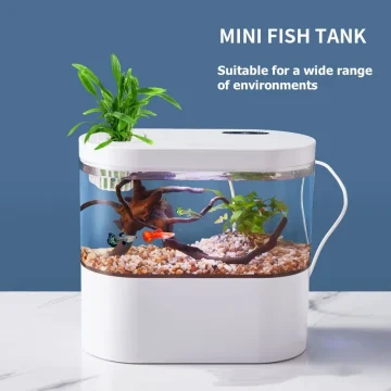 Desktop Aquarium Fish Tank with Biochemical Filtration 1