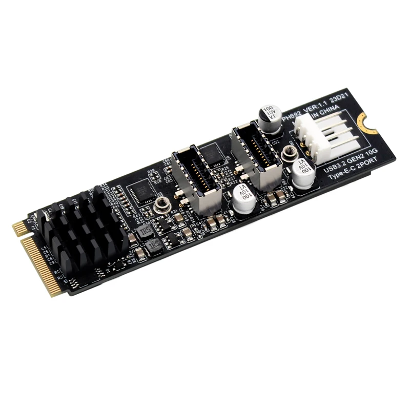 M.2 NVMe PCIe to USB 3.1 Type-C Front Panel Expansion Card 13