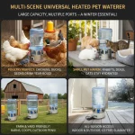 Stainless Steel Heated Chicken Waterer 5 Gal 80W Auto 2 | PricZone