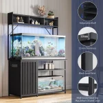 90 Gallon Aquarium Stand with LED Lights Cabinet Storage 6 | PricZone