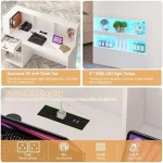 LED Reception Desk with Power Outlets L Shaped 3 | PricZone