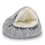 Cat Bed Round Plush Fluffy Hooded Cave Cozy for Indoor Cats