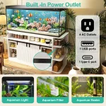 75 Gallon Aquarium Stand with LED Light Power Outlets 55 75 2 | PricZone