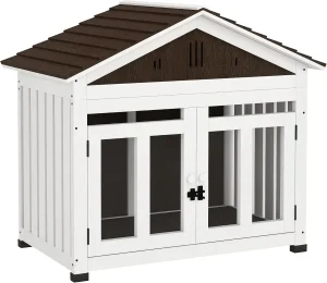 L Dog House Outdoor Indoor Wooden Kennel for Small product image