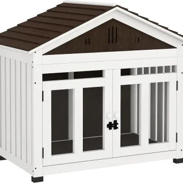 L Dog House Outdoor Indoor Wooden Kennel for Small 1 | PricZone