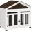 L Dog House Outdoor Indoor Wooden Kennel for Small