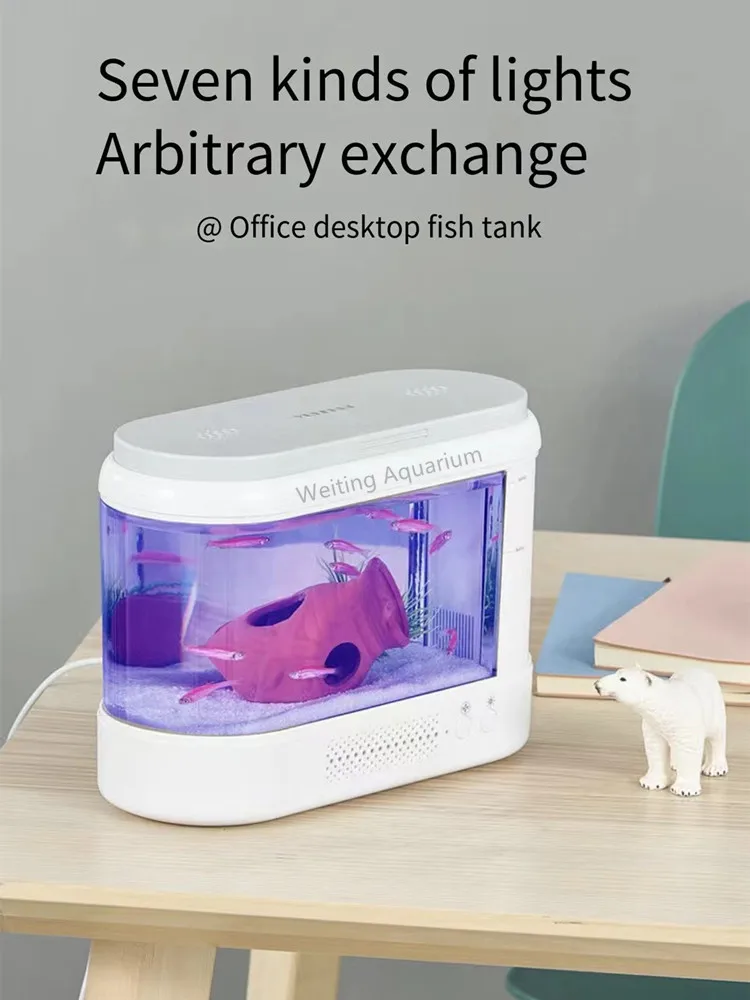 Fish Tank Living Room Small Desktop Ecological Aquarium 21