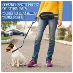 Hands Free Dog Leash with Waist Belt Large Zipper Pouch 2 | PricZone