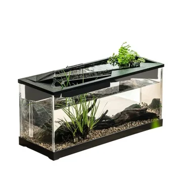 Small Fish Tank Acrylic Clear Desk Aquarium with Filter 2