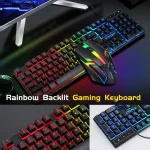 T Wolf RGB Gaming Combo for PC Desktop Laptop 6 | PricZone