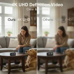 4K Ultra HD WiFi Alarm Clock Camera with Bluetooth Speaker 7 | PricZone