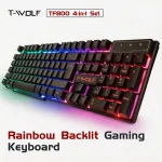 T Wolf RGB Gaming Combo for PC Desktop Laptop 4 | PricZone