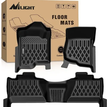 Nilight Tpe Floor Mats for Chevy Silverado GMC Sierra 1500 1