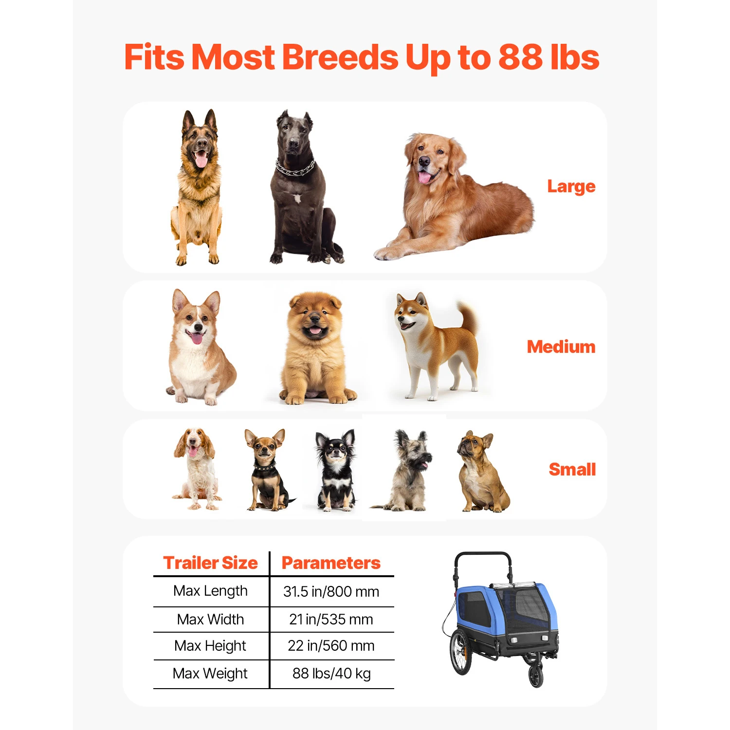 Succebuy 88 Lbs Dog Bike Trailer 2In1 Pet Stroller Cart 3 | PricZone Succebuy 88 Lbs Dog Bike Trailer 2 In 1 Pet Stroller Cart 3 | PricZone