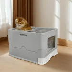 Large Cat Litter Box Kitty Sandbox Enclosed Splashproof 6 | PricZone Large Cat Litter Box Kitty Sandbox Enclosed Splashproof 6 | PricZone