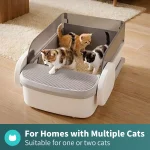 Extra Large High Sided Cat Litter Box with Pull Out Tray 3 | PricZone