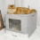 Large Cat Litter Box Kitty Sandbox Enclosed Splashproof