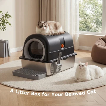 Jhk 24In Stainless Steel Cat Litter Box with Fully Enclosed 1 | PricZone
