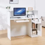 Modern Reception Desk with Lockable Drawer and LED 6 | PricZone Modern Reception Desk with Lockable Drawer and LED 6 | PricZone