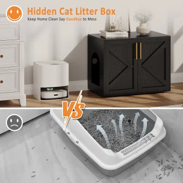 Multi Functional Hidden Cat Litter Box Enclosure Wooden 1 | PricZone