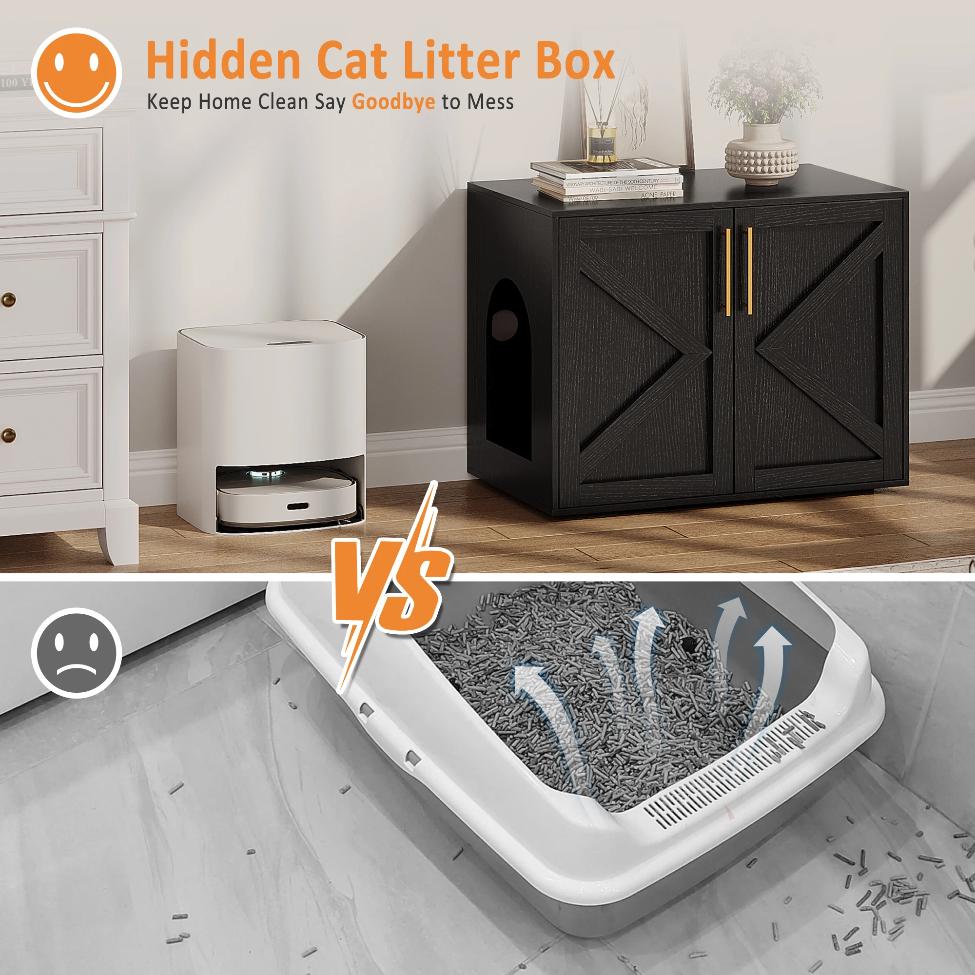 MultiFunctional Hidden Cat Litter Box Enclosure Wooden 1 | PricZone Multi Functional Hidden Cat Litter Box Enclosure Wooden 1 | PricZone