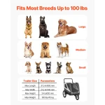 Succebuy 100 Lbs Dog Bike Trailer 2 In 1 Pet Stroller Cart 3 | PricZone