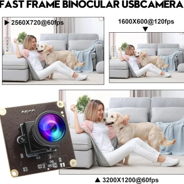 2Mp Usb2.0 Webcam Module with 120° Wide Angle and High 2