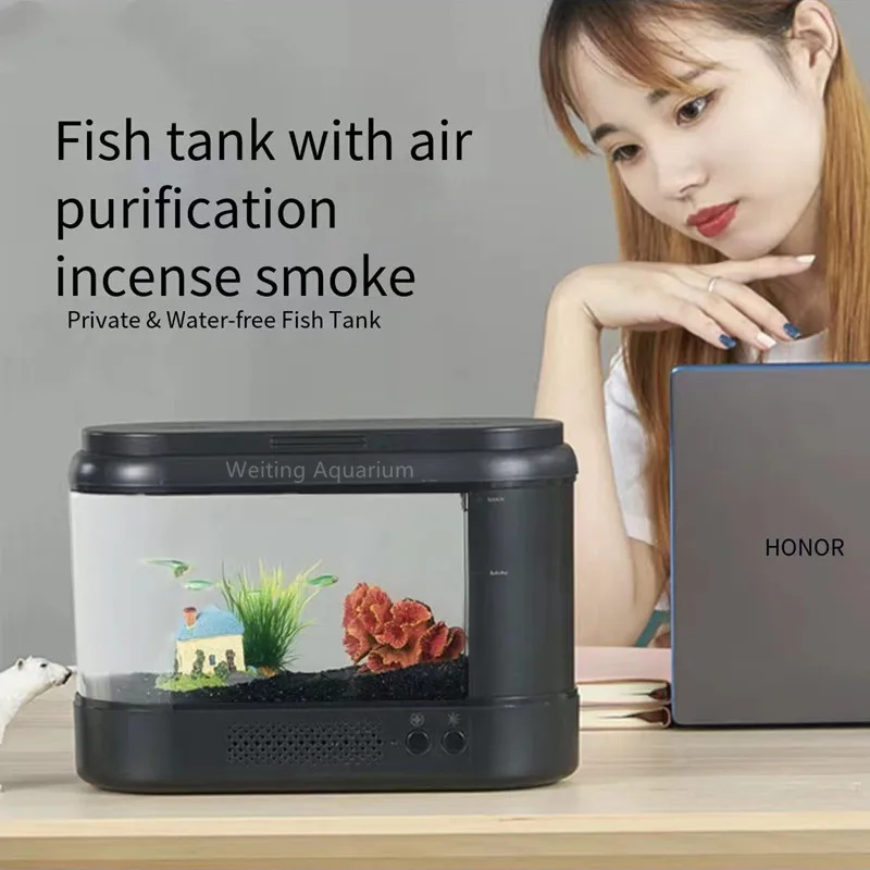 Fish Tank Living Room Small Desktop Ecological Aquarium 20