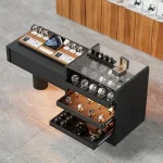 Modern Reception Desk with LED Light and Drawers 6 | PricZone