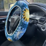 Universal Crochet Steering Wheel Cover Sun Design 14 15 Inch 1 | PricZone