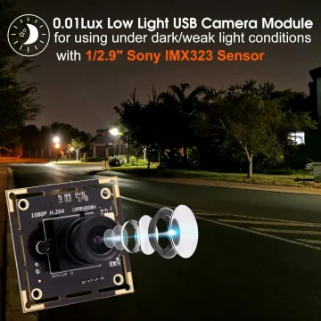 USB 1080P Webcam Board with 3.6Mm Lens and Microphone 2