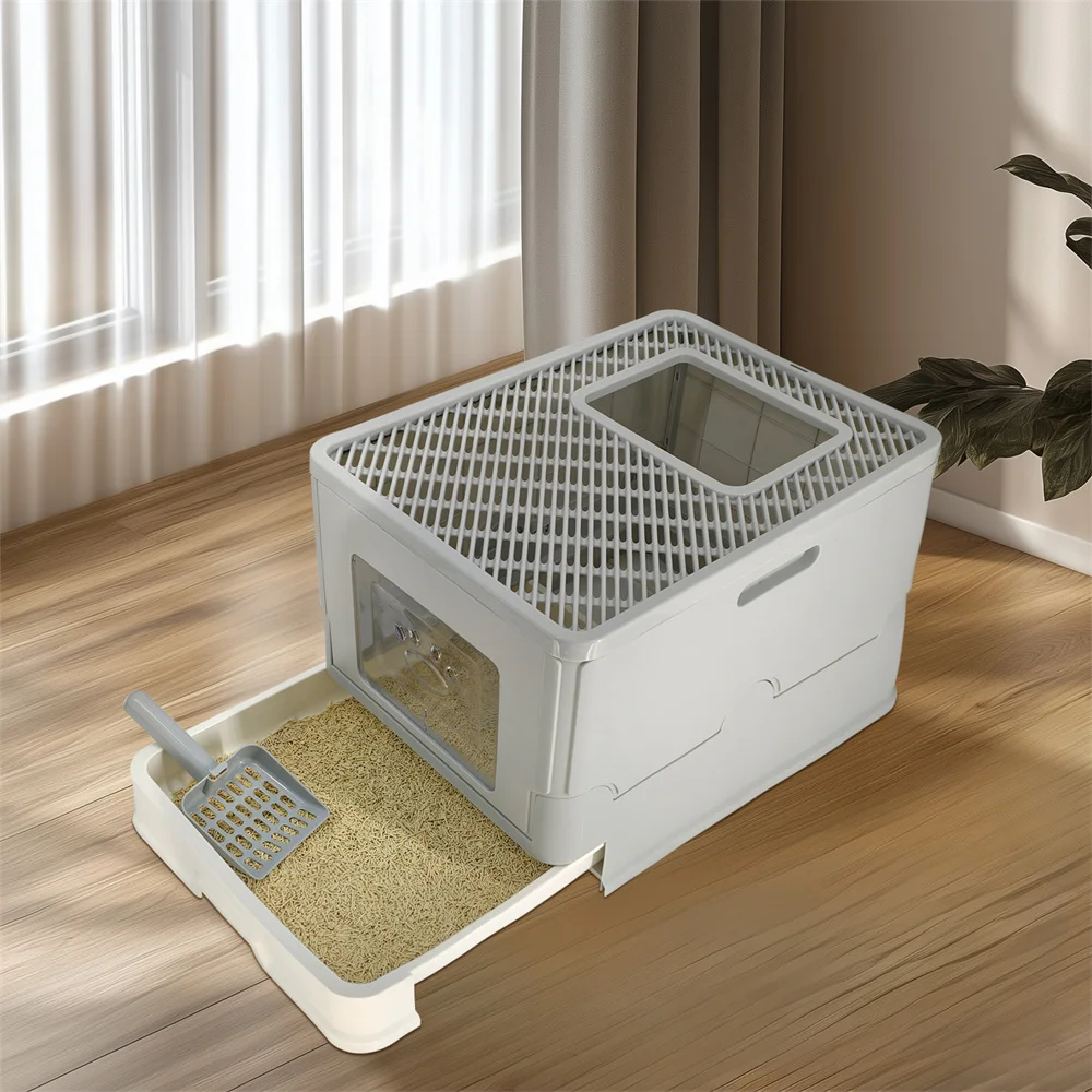 Large Cat Litter Box Kitty Sandbox Enclosed Splashproof 5 | PricZone Large Cat Litter Box Kitty Sandbox Enclosed Splashproof 5 | PricZone
