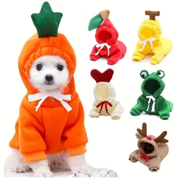 Cute Fruit Dog Hoodies Warm Fleece Small Clothing 1 | PricZone