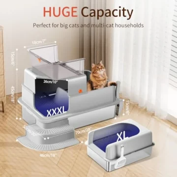 Xxxl Stainless Steel Litter Box 28X20X18 Extra Large Fully 2