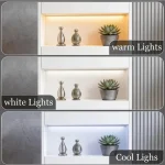 White Compact Reception Desk with Adjustable LED Lights 4 | PricZone