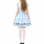 Women Alice Cosplay Lolita Dress Puff Short Sleeve Round 2 | PricZone Women Alice Cosplay Lolita Dress Puff Short Sleeve Round 2 | PricZone